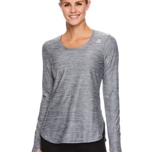 Reebok Scoop Neck Long Sleeve Top